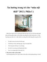 Xu hướng trang trí cho “mùa nội thất” 2012 ( Phần I ) pdf