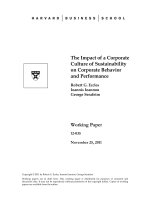 The Impact of a Corporate Culture of Sustainability on Corporate Behavior and Performance pptx