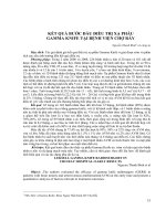 KẾT QUẢ BƯỚC ĐẦU ĐIỀU TRỊ XẠ PHẪU GAMMA KNIFE TẠI BỆNH VIỆN CHỢ RẪY pot