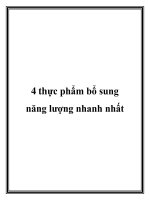 4 thực phẩm bổ sung năng lượng nhanh nhất potx