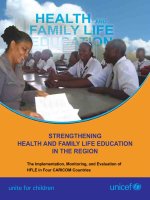 STRENGTHENING HEALTH AND FAMILY LIFE EDUCATION IN THE REGION doc