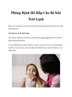 Phòng Bệnh Hô Hấp Cho Bé Khi Trời Lạnh pdf
