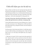 Chiêu tiết kiệm gas của bà nội trợ potx