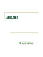 ADO.NET - ThS. Nguyễn Hà Giang ppt