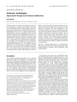 Báo cáo khoa học: Antisense technologies Improvement through novel chemical modifications pdf
