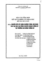 Nghiên cứu chương trình, nội dung đào tạo bậc cao đẳng chuyên ngành thống kê tại trường cao đẳng thống kê docx