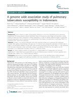 A genome wide association study of pulmonary tuberculosis susceptibility in Indonesians doc