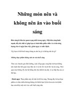 Những món nên và không nên ăn vào buổi sáng potx