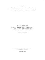Diagnosis of acute maxillary sinusitis and acute otitis media pptx