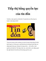 Tiếp thị bằng quyền lực của tin đồn ppt