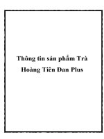 Thông tin sản phẩm Trà Hoàng Tiên Đan Plus pptx
