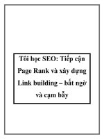 Tôi học SEO: Tiếp cận Page Rank và xây dựng Link building – bất ngờ và cạm bẫy potx