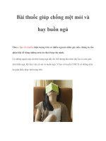 Bài thuốc giúp chống mệt mỏi và hay buồn ngủ doc