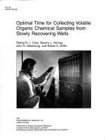 Optimal Time for Collecting Volatile Organic Chemical Samples from Slowly Recovering Wells ppt