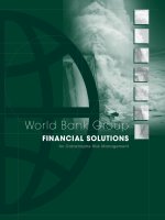 World Bank Group: FINANCIAL SOLUTIONS for Catastrophe Risk Management pot