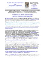 EVIDENCE-BASED PARTICIPATORY HEALTH EDUCATION GUIDELINES potx