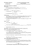 ĐỀ THI CHÍNH THỨC MÔN TOÁN NĂM 2006