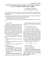 Tác dụng chống viêm, lợi niệu và độc tính cấp tính của cây Nhó Đông trên thực nghiệm doc