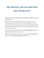 Đặt slideshow ảnh trên màn hình khóa Windows 8.1 pdf