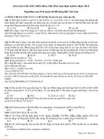 BÀI GIẢI CHI TIẾT MÔN HÓA - TRƯỜNG ĐẠI HỌC KHOA HỌC HUẾ potx