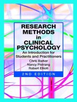 RESEARCH METHODS IN CLINICAL PSYCHOLOGY An Introduction for Students and Practitioners Second Edition doc