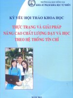 THỰC TRẠNG VÀ GIẢI PHÁP NÂNG CAO CHẤT LƯỢNG DẠY – HỌC THEO HỆ THỐNG TÍN CHỈ pdf
