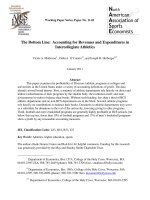 The Bottom Line: Accounting for Revenues and Expenditures in Intercollegiate Athletics docx