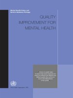 Mental Health Policy and Service Guidance Package: QUALITY IMPROVEMENT FOR MENTAL HEALTH potx