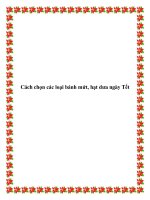 Cách chọn các loại bánh mứt, hạt dưa ngày Tết doc