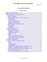 Control valves tuning