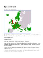 Lịch sử 9 Bài 10