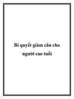 Bí quyết giảm cân cho người cao tuổi ppt