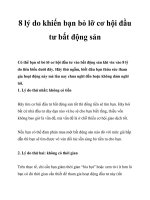 8 lý do khiến bạn bỏ lỡ cơ hội đầu tư bất động sản pot