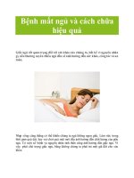 Bệnh mất ngủ và cách chữa hiệu quả doc