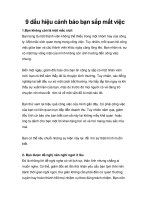 9 dấu hiệu cảnh báo bạn sắp mất việc pptx