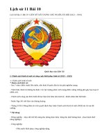 Lịch sử 11 Bài 10