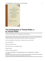 The Autobiography of Thomas Platter, a schoolmaster of the sixteenth century pptx