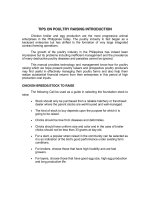 TIPS ON POULTRY RAISING INTRODUCTION ppt