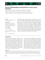 Báo cáo khoa học: Serum autoantibodies as biomarkers for early cancer detection docx