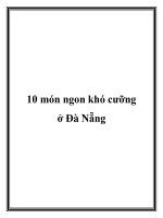 10 món ngon khó cưỡng ở Đà Nẵng docx