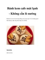 Bánh kem cafe mát lạnh - Không cần lò nướng ppt