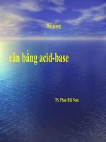 Bài giảng cân bằng acid-base pot