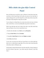 Điều chỉnh cho giao diện Control Panel pdf