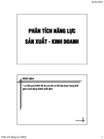 PHÂN TÍCH NĂNG LỰC SẢN XUẤT - KINH DOANH ppt