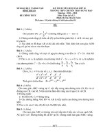KÌ THI TUYỂN SINH LỚP THPT Năm học 2012 – 2013 Môn thi: Toán CẦN THƠ potx