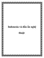 Indonesia và dấu ấn nghệ thuật ppt
