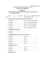 MẪU BIÊN BẢN V/v họp xét chính sách tái định cư cho các hộ gia đình, cá nhân có tài sản bị ảnh hưởng tại dự án ppt