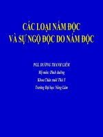 CÁC LOẠI NẤM ĐỘC VÀ SỰ NGỘ ĐỘC DO NẤM ĐỘC ppt
