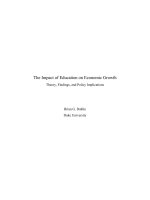 The Impact of Education on Economic Growth Theory, Findings, and Policy Implications potx