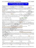 đáp án đề thi tự luyện vip 2 môn vật lý, ôn thi đại học